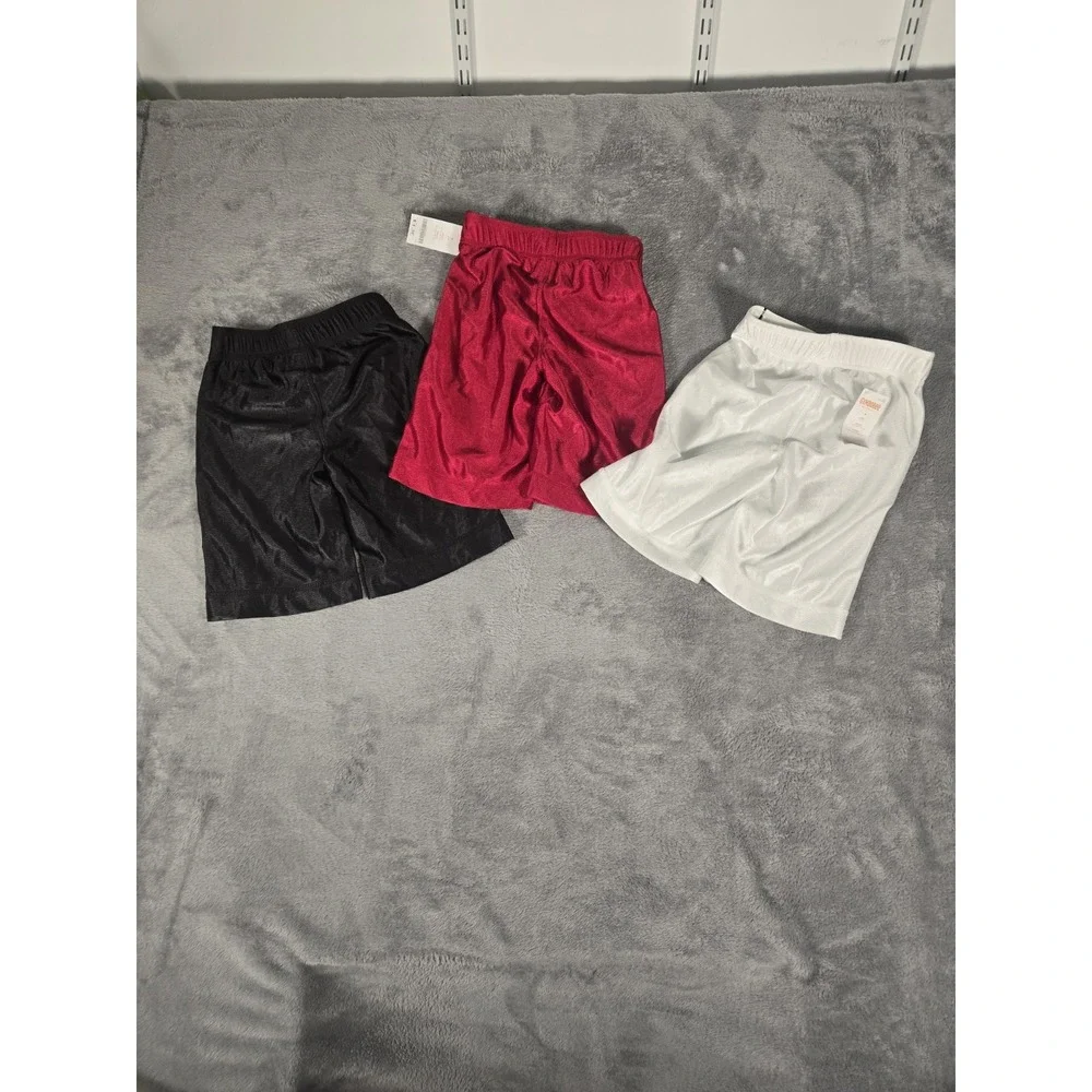 New W Tags Lot Of Boys Gymboree Basketball Shorts Size 4 Red Black White